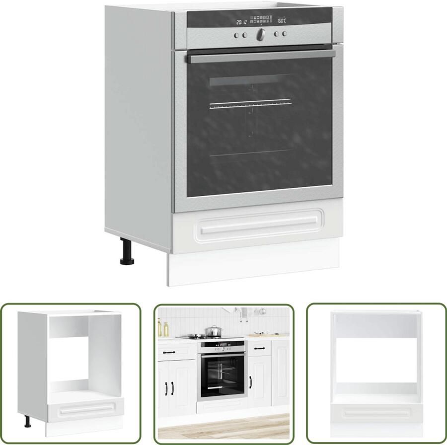 VidaXL Ovenkast Kalmar bewerkt hout wit Dynamische Sleutel Draaiend Handvat Gereedschapset Montageset Spanmoment - Foto 2