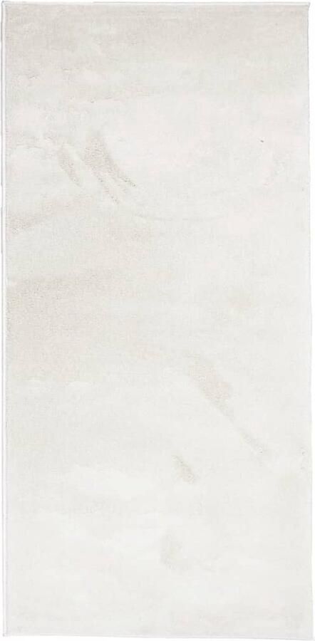 The Living Store OVIEDO Vloerkleed 100 x 200 cm Beige 100% polyester Getest volgens OEKO-TEX Vloerkleed Tapijten Woonkamer Slaapkamer Gang - Foto 2