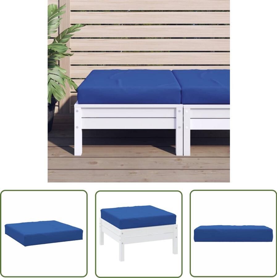 The Living Store Palletkussen 60 x 60 x 8 cm Oxford stof Waterafstotend Palletkussen Outdoor Meubelen Tuinkussen Lounge Set Tuindecoratie