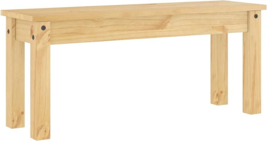 The Living Store Eetkamerbank Panama 105x30x45 cm massief grenenhout Eetkamerbank Tuinset Buitenbank Hout Meubilair Grenenhouten Bank - Foto 2