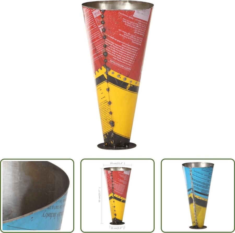 The Living Store Paraplubak Moderne Staal Meerkleurig 29x55cm geen montage ( )