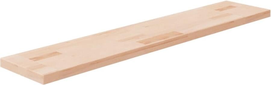 The Living Store Plank 100x20x2 5 cm onbehandeld massief eikenhout Opbergplankje Houten Plank Eiken Plank Wandplank Decoratieve Plank