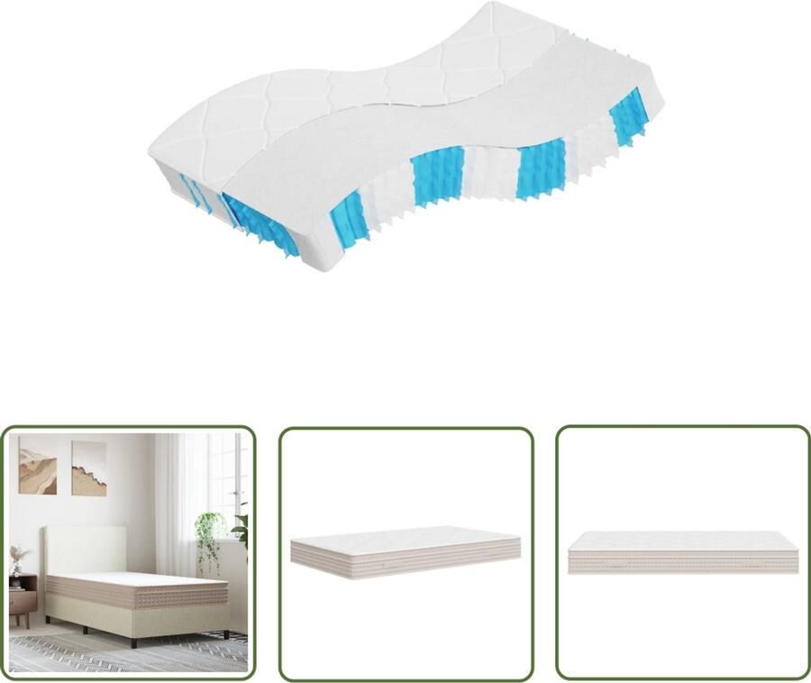 The Living Store Pocketveringmatras middelhard 100x200 cm Pocketveringmatras Pocketveringmatrassen Matras Pocketvering Matras Pocketveren