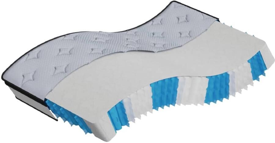 The Living Store Pocketveringmatras middelhard 100x200 cm Pocketveringmatras Pocketveringmatrassen Matras Pocketvering Matras Pocketveren - Foto 2