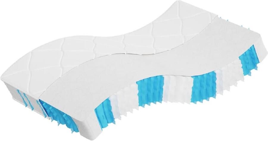 The Living Store Pocketveringmatras middelhard 100x200 cm Pocketveringmatras Pocketveringmatrassen Matras Pocketvering Matras Pocketveren - Foto 2