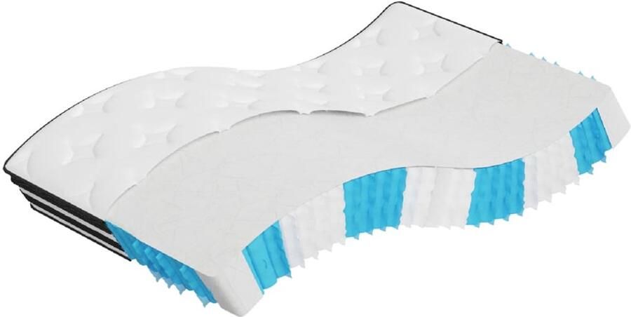 The Living Store Pocketveringmatras middelhard 120x200 cm Pocketveringmatras Pocketveringmatrassen Matras Pocketvering Matras Pocketveren - Foto 2