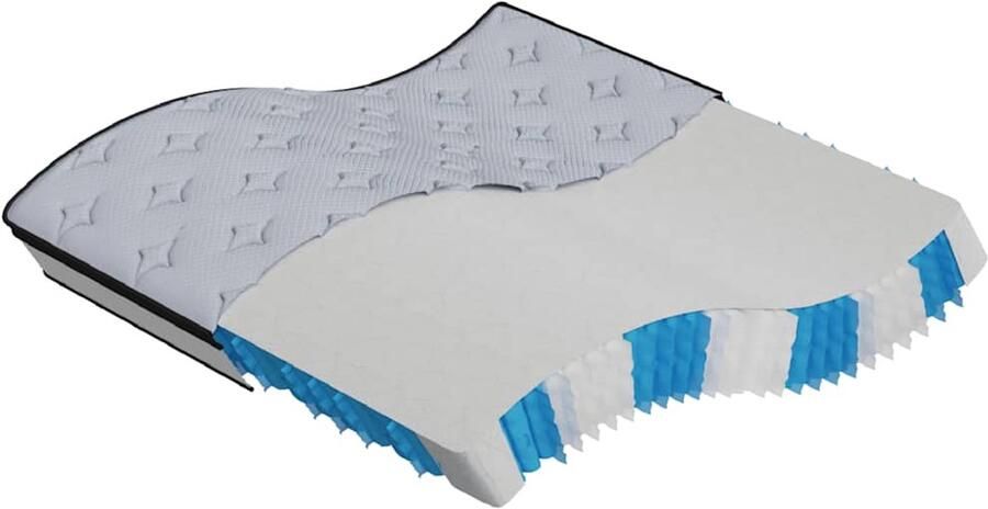 The Living Store Pocketveringmatras middelhard 180x200 cm Pocketveringmatras Pocketveringmatrassen Matras Pocketvering Matras Pocketveren - Foto 2