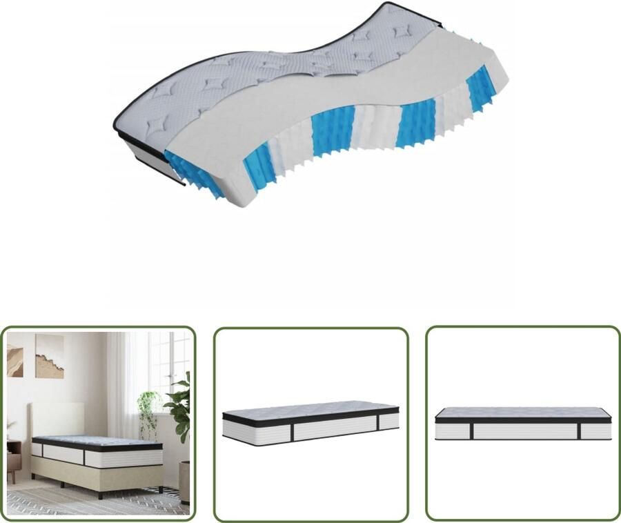 The Living Store Pocketveringmatras middelhard 80x200 cm Pocketveringmatras Pocketveringmatrassen Matras Pocketvering Matras Pocketveren