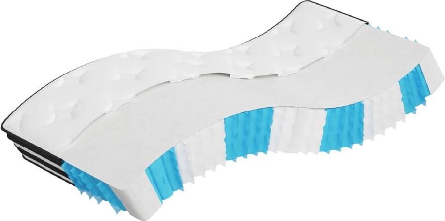 The Living Store Pocketveringmatras middelhard 90x200 cm Pocketveringmatras Pocketveringmatrassen Matras Pocketvering Matras Pocketveren - Foto 2