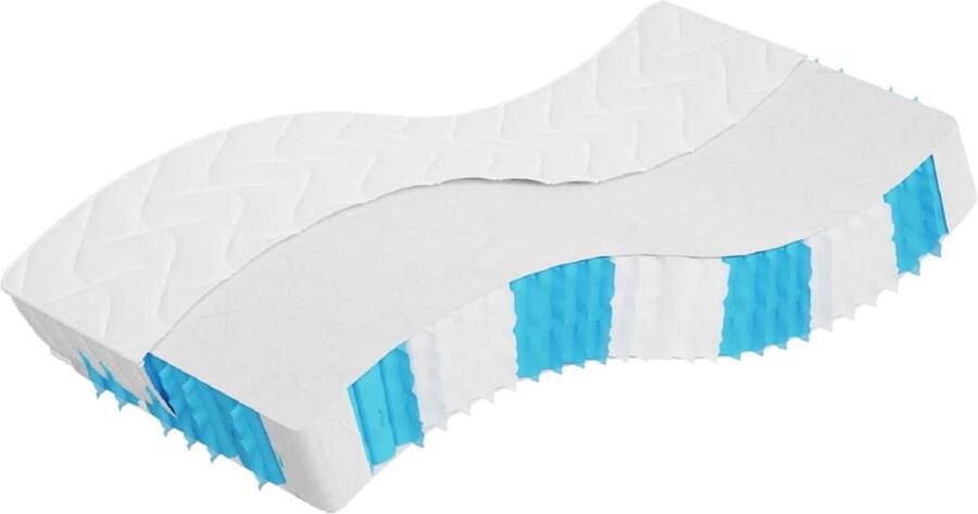 The Living Store Pocketveringmatras middelhard-hard 100x200 cm Pocketveringmatras Pocketveringmatrassen Matras Pocketvering Matras Pocketveren - Foto 2