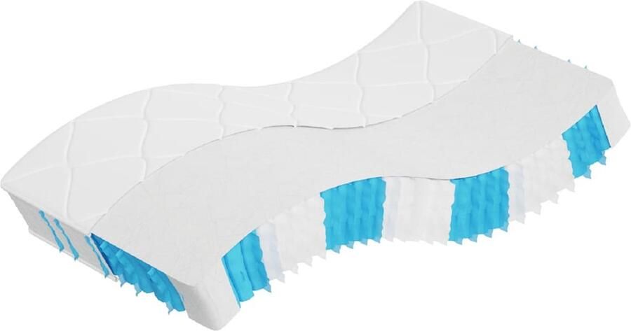 The Living Store Pocketveringmatras middelhard-hard 100x200 cm Pocketveringmatras Pocketveringmatrassen Matras Pocketvering Matras Pocketveren - Foto 2