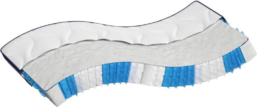 The Living Store Pocketveringmatras middelhard-hard 100x200 cm Pocketveringmatras Pocketveringmatrassen Matras Pocketvering Matras Pocketveren - Foto 2