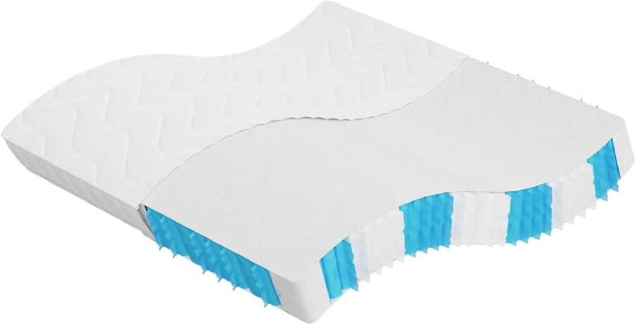 The Living Store Pocketveringmatras middelhard-hard 200x200 cm Pocketveringmatras Pocketveringmatrassen Matras Pocketvering Matras Pocketveren - Foto 2