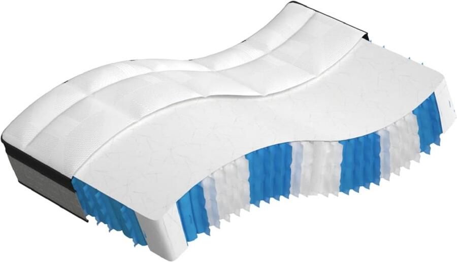 The Living Store Pocketveringmatras middelhard-plus 100x200 cm Pocketveringmatras Pocketveringmatrassen Matras Pocketvering Matras Pocketveren - Foto 2