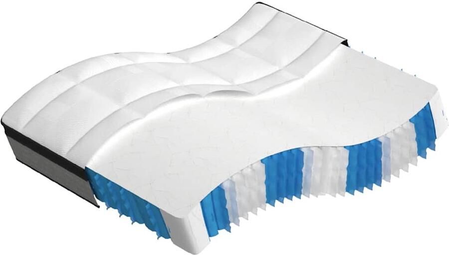 The Living Store Pocketveringmatras middelhard-plus 160x200 cm Super King Size Pocketveringmatras Pocketveringmatrassen Matras Pocketvering Matras Pocketveren - Foto 2