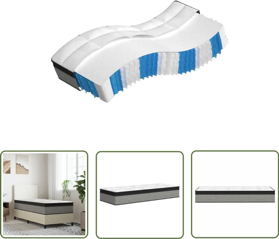The Living Store Pocketveringmatras middelhard-plus 70x200 cm Pocketveringmatras Pocketveringmatrassen Matras Pocketvering Matras Pocketveren