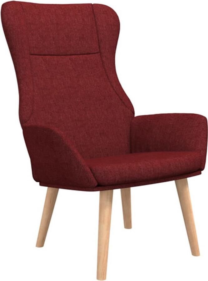 The Living Store Relaxstoel Wijnrood 70 x 77 x 94 cm Comfortabel stabiel frame hoogwaardig materiaal