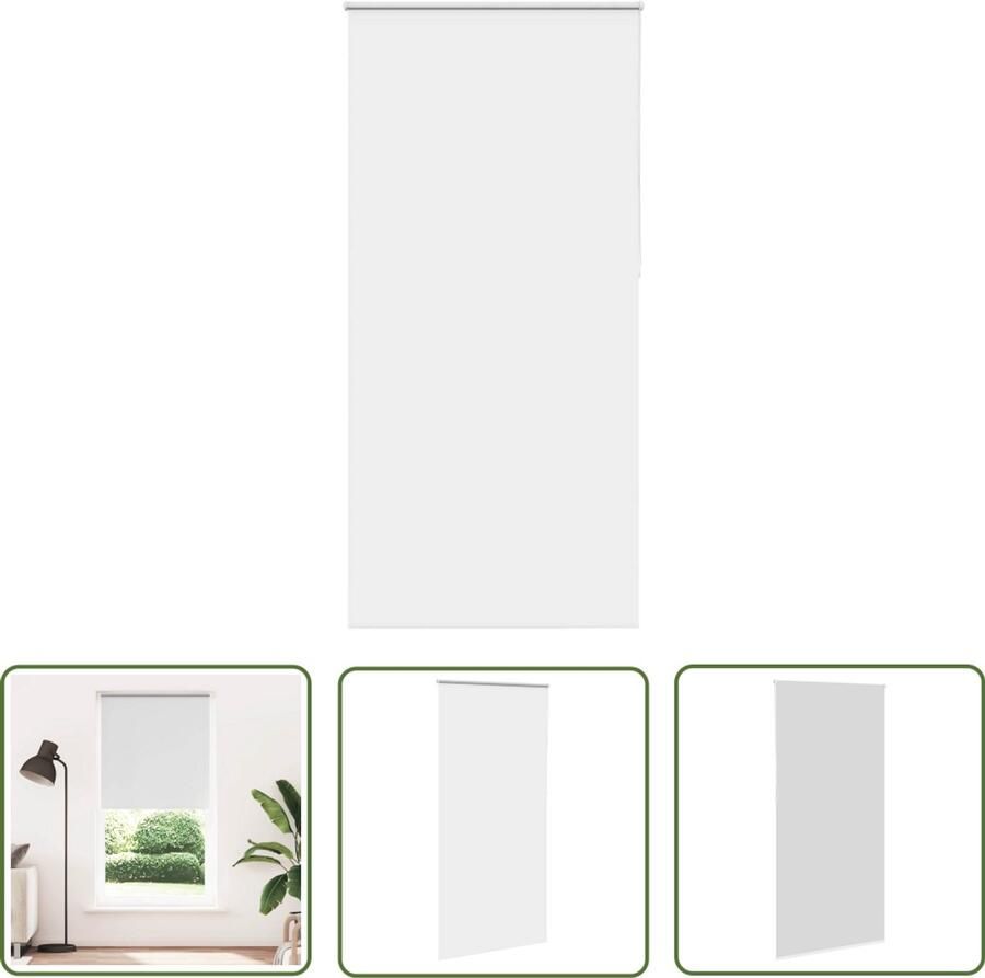 The Living Store Rolgordijn verduisterend 105x230 cm stofbreedte 100 7 cm wit Rolgordijnen Verduisterend Gordijn Kamerscherm Privacy Screen Lichtregelaar