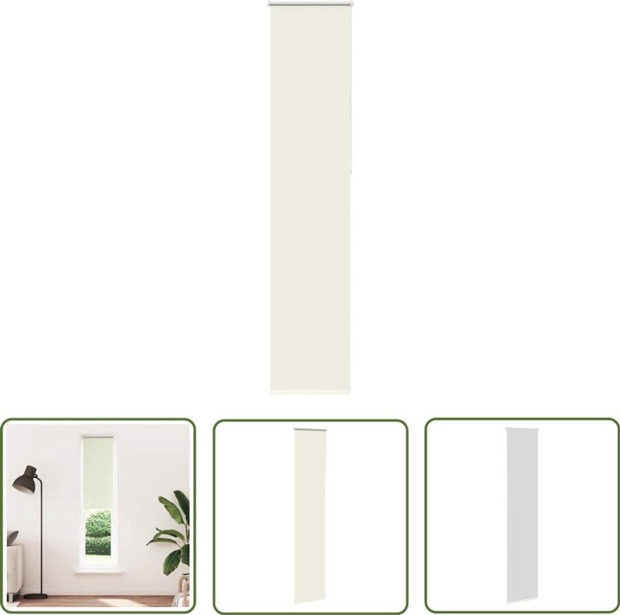 The Living Store Rolgordijn verduisterend 60x230 cm stofbreedte gebroken wit Rolgordijn Verduisterend Gordijn Kamerscherm Woonkamer Decoratie Slaapkamerscherm