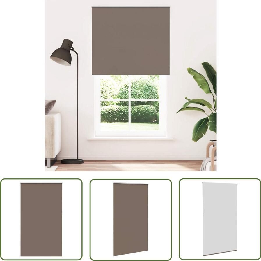 The Living Store Rolgordijn verduisterend koffie 125x230 cm stofbreedte 121 6 cm Rolgordijnen Gordijnen Verduisterend Gordijn Privacy Gordijn Kamerscherm