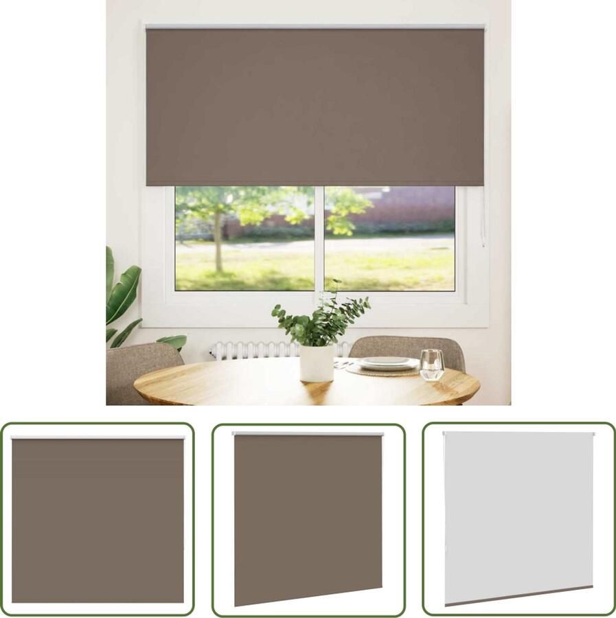 The Living Store Rolgordijn verduisterend koffie 150x130 cm stofbreedte 146 6 cm Rolgordijn Verduisterend Gordijn Kamerscherm Woning Decoratie Woonkamer Gordijn