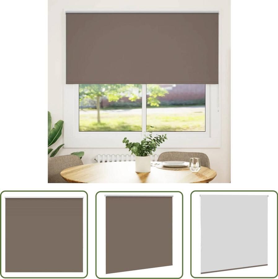 The Living Store Rolgordijn verduisterend koffie 160x150 cm stofbreedte 156 6 cm Rolgordijnen Privacy Gordijnen Lichtwerkende Gordijnen Kamerscherm Woonkamer Gordijn