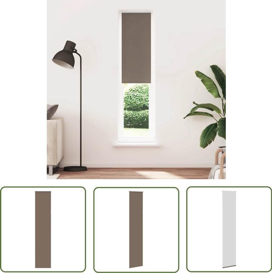 VidaXL Rolgordijn Verduisterend 45x230 cm Koffie Rolgordijn Privacy Lichtwering Verduisterend Kamerscherm