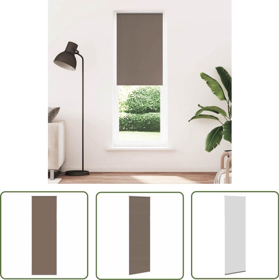 The Living Store Rolgordijn verduisterend koffie 65x230 cm stofbreedte 60 7 cm Rolgordijnen Verduisterend Gordijn Kamerscherm Interieur Decoratie Woonkamer Gordijn