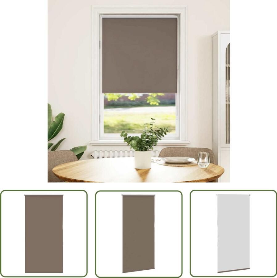 The Living Store Rolgordijn verduisterend koffie 70x130 cm stofbreedte 65 7 cm Rolgordijnen Privacy Gordijnen Verduisteringsgordijnen Kamerscherm Woonkamer Decoratie