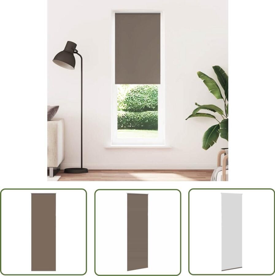 The Living Store Rolgordijn verduisterend koffie 70x230 cm stofbreedte 65 7 cm Rolgordijn Privacy Gordijnen Lichtwerende Gordijnen Kamerscherm Interieur Decoratie