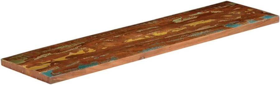 The Living Store Rustiek Houten Tafelblad 100 x 40 x 3.8 cm Massief gerecycled hout Houten Tafelblad Vintage Tafelblad Industrieel Tafelblad Rustic Tafelblad Tweedehands Tafelblad