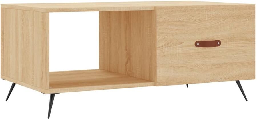 The Living Store Salontafel Sonoma Eiken 90 x 50 x 40 cm Bewerkt Hout en IJzer Salontafel Eikenhouten Salontafel Salontafeltje Houten Salontafel Design Salontafel