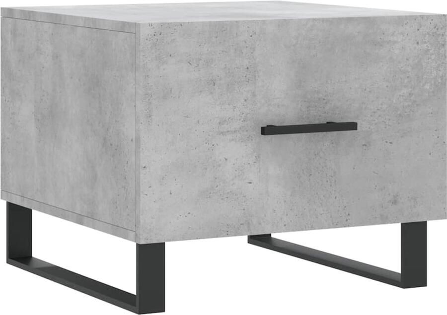 The Living Store Salontafel Betongrijs 50 x 50 x 40 cm IJzeren poten Salontafel Beton Grijs Houten Salontafel Bijzettafel Moderne Salontafel - Foto 2