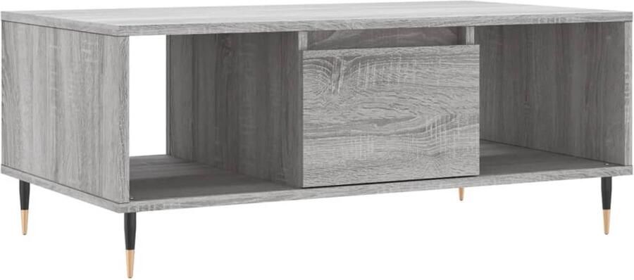 The Living Store Salontafel Trendy Bijzettafels of afmeting- 90 x 50 x 36.5 cm Ken- Duurzaam materiaal Salontafel Bijzettafel Houten Salontafel Grijze Salontafel Trendige Salontafel - Foto 7