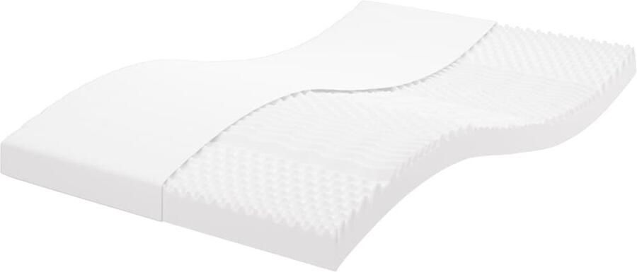 The Living Store Schuimmatras 7 zones hardheid 20 ILD 120x200 cm wit Schuimmatras Matras 7 Zone Matras Pocketvering Matras Boxspring Matras - Foto 2