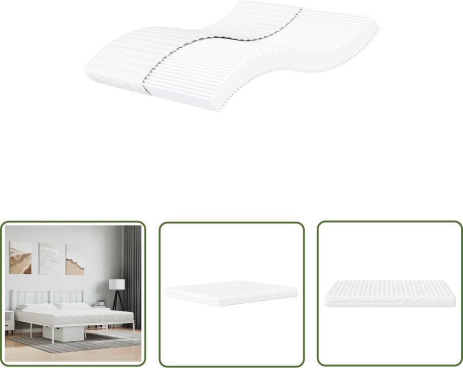 The Living Store Schuimmatras Matras 160 x 200 x 17 cm Vochtregulatie