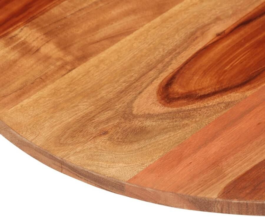 The Living Store Tafelblad rond 15-16 mm 50 cm massief acaciahout Houten Tafelblad Acacia Hout Ronde Tafelblad Vintage Tafelblad Landelijke Tafelblad - Foto 4