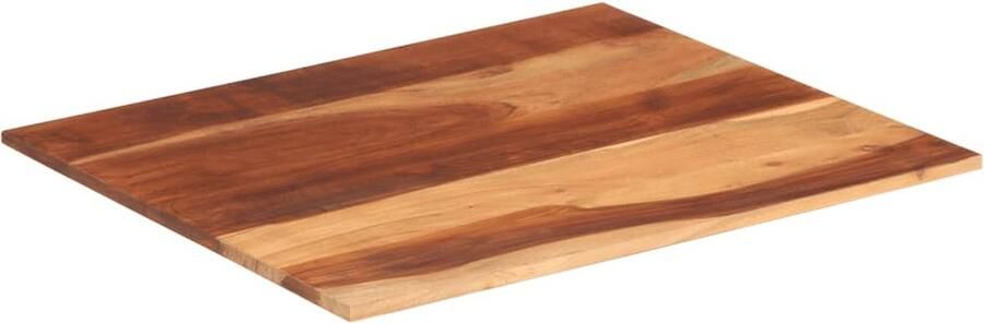 The Living Store Sheeshamhouten Tafelblad 60x70 cm Rustieke charme Massief Duurzaam Gemakkelijk schoon te maken Met houtsteunen Gepolijst Geschilderd Gelakt Tafelblad Acacia Hout Landelijke Stijl Vintage Tafel Salontafel - Foto 5