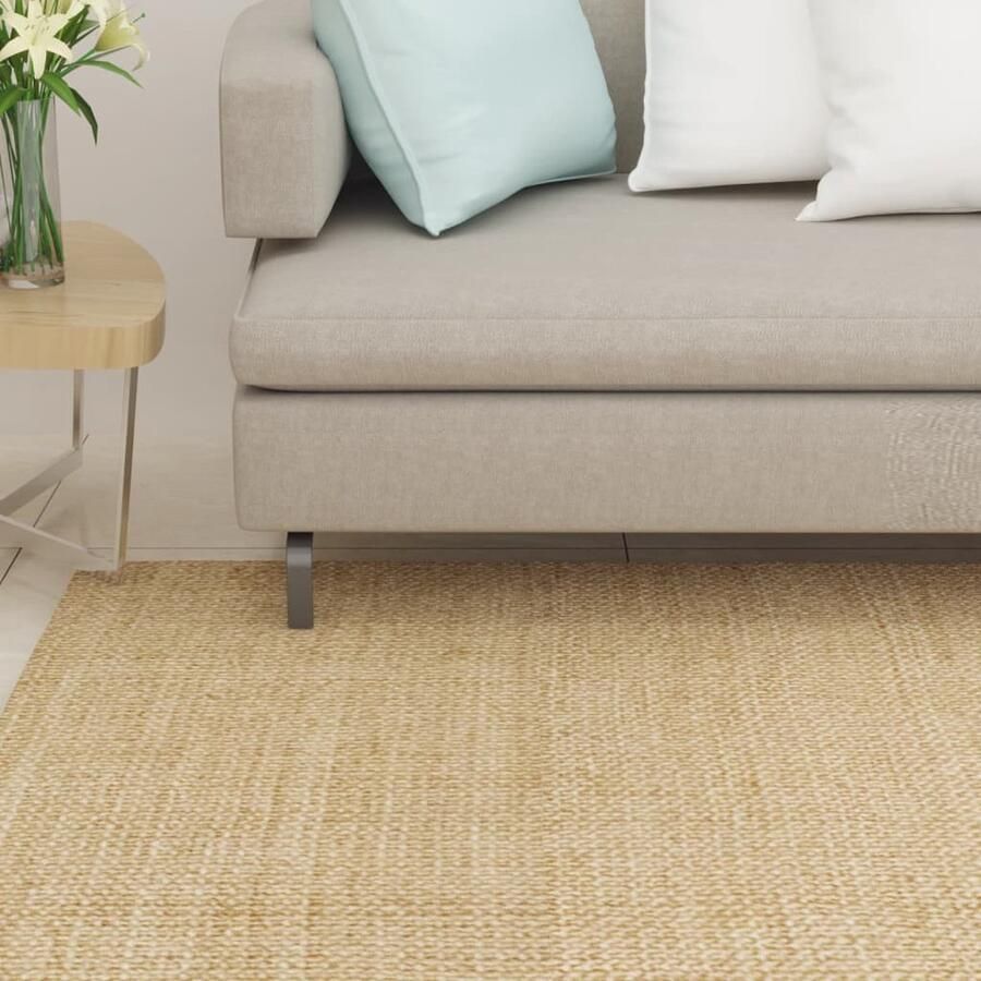 The Living Store Sisal Tapijt 80 x 350 cm Hoogwaardig Materiaal Anti-slip Onderkant Sisal Vloerkleed Natuurvezel Vloerkleed Bruine Vloerkleed Lange Vloerkleed Anti Slip Vloerkleed - Foto 3