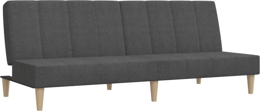 The Living Store Slaapbank 2-zits Donkergrijs Omkeerbaar 2-persoonsbed Ademend en Stevig Slaapbank 2 Persoonsbed Donkere Kleuren Comfortabele Stoffen Salon Meubilair - Foto 2