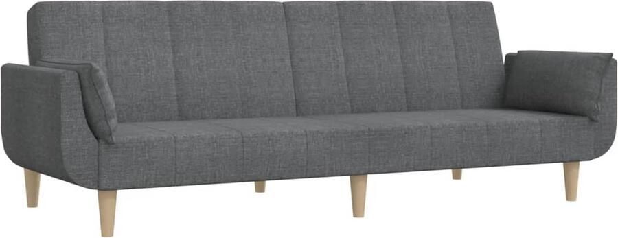 The Living Store Slaapbank 2-zits lichtgrijs 220 x 84.5 x 69 cm Omkeerbaar Multifunctioneel met Comfortabele Stof Slaapbank Tweezitter Sofa Bed Multifunctionele Bank Lounge Meubilair - Foto 2