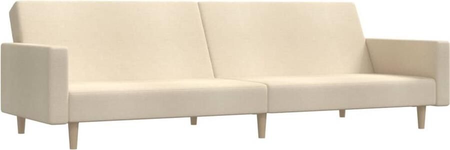 The Living Store Slaapbank 2-zits stof crèmekleurig Slaapbank Sofa Bed Tweepersoonsbed Kanapé Lits Lounge Meubilair - Foto 2