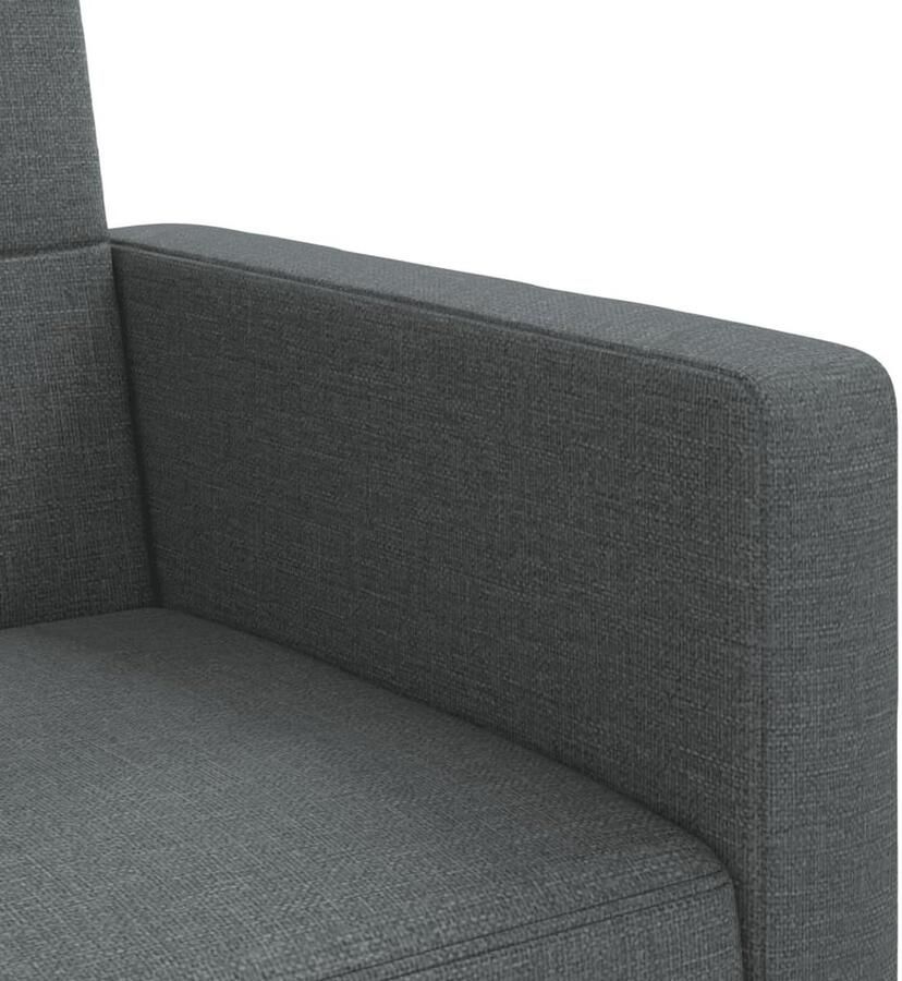 The Living Store Slaapbank Donkergrijs 220 x 89 x 70 cm Verstelbare rugleuning Comfortabele zitplaats Stevig frame Slaapbank Donkere Grijze Bank Tweepersoons Bank Comfortabele Bank Multifunctionele Bank - Foto 3