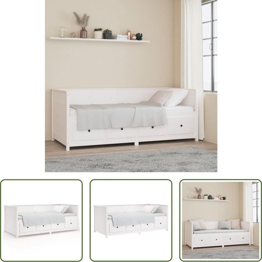 The Living Store Slaapbank Massief Grenen 207.5 x 87 x 80 cm Met Opbergruimte Slaapbank Massief Hout Grenenhout Designmeubel Meubels