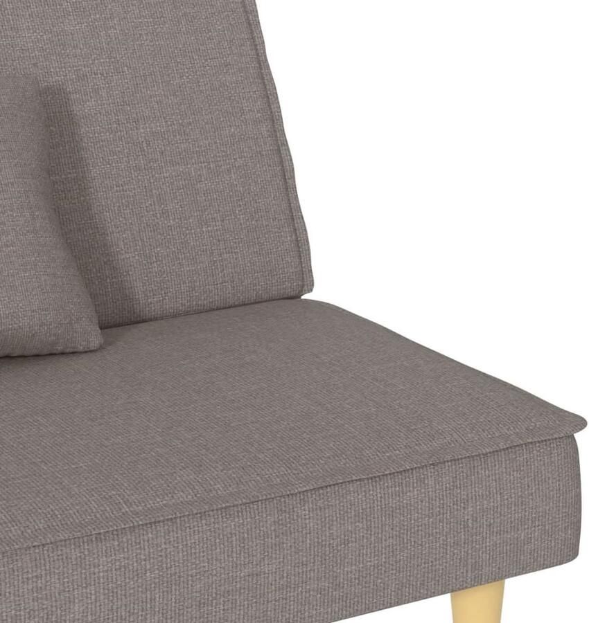 The Living Store Slaapbank Taupe 200 x 89 x 70 cm Verstelbare rugleuning Comfortabele zitplaats Slaapbank Sofa Bed Tweepersoonsbed Comfortabele Zitzitting Multifunctioneel Meubilair - Foto 3