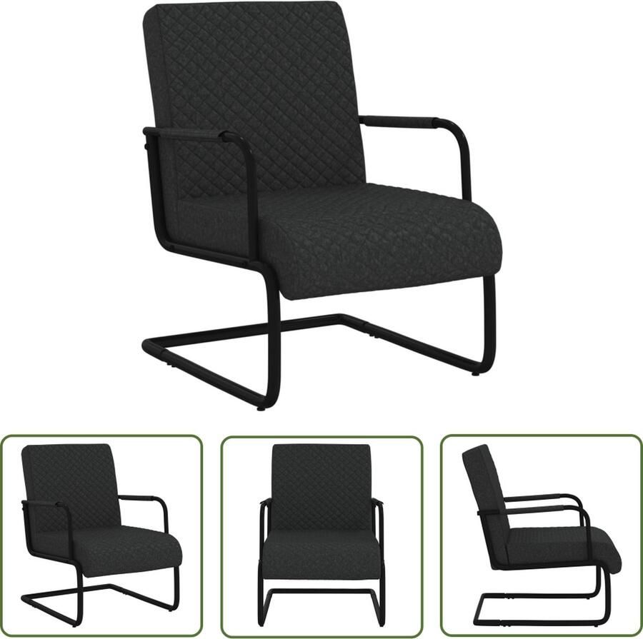 The Living Store Stoel Industrieel Design 64.5 x 77 x 88.5 cm Zwart - Foto 2