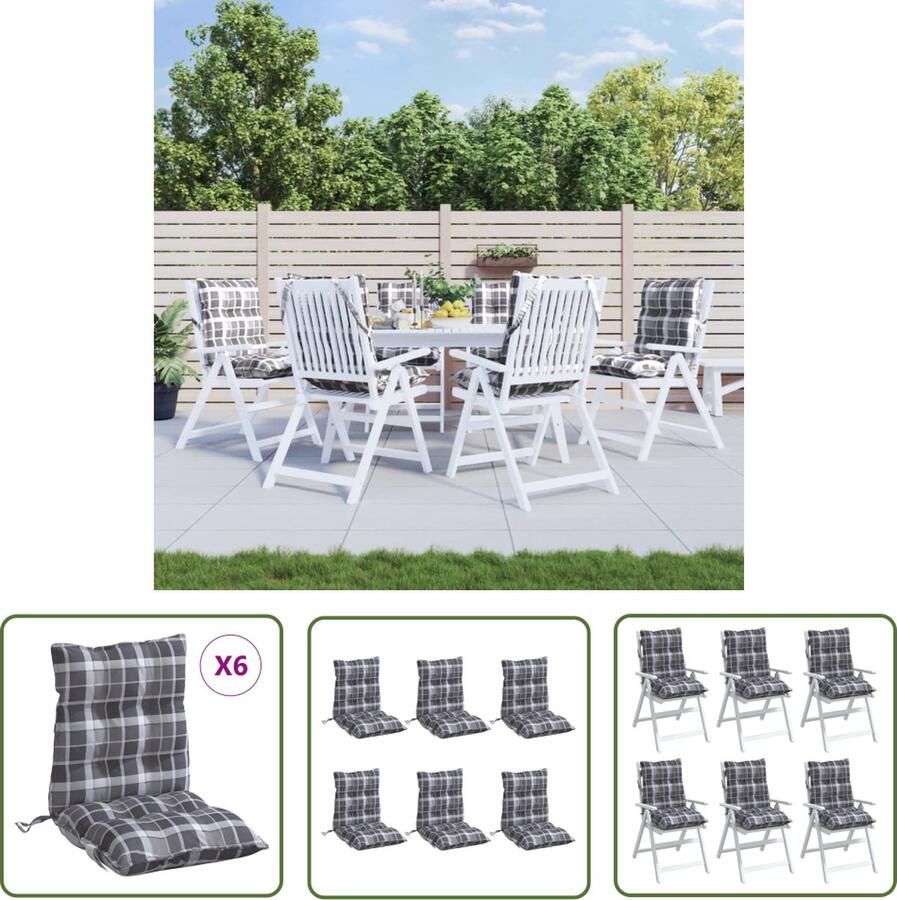 The Living Store Stoelkussens 100x50x7 cm Waterafstotend Oxford stof Met lage rug Stoelkussens Zitzakken Outdoor Accessoires Tuinkussens Lounge Kussens