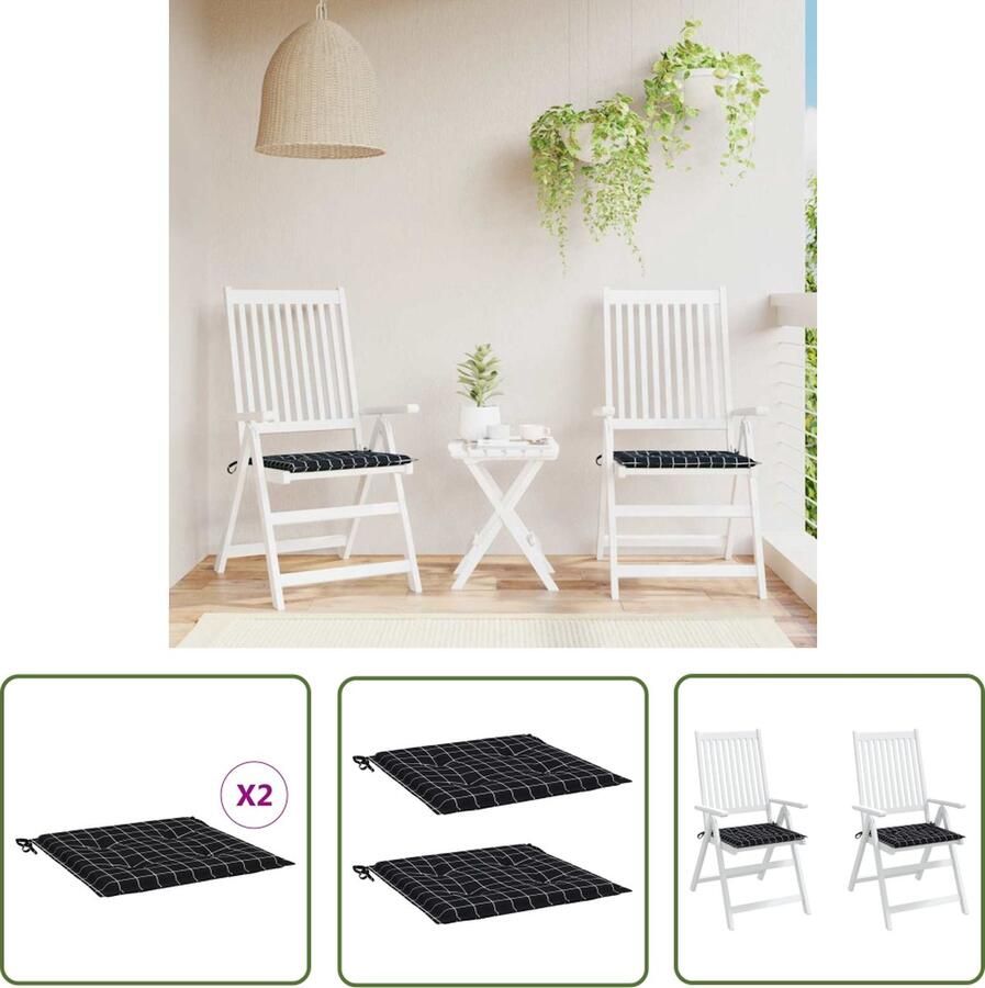 The Living Store Stoelkussens Oxford stof 40x40x3 cm Waterafstotend Tuinstoel Kussentje Oxford Stof Waterdicht Kussen Outdoor Kussens Balkon Kussens