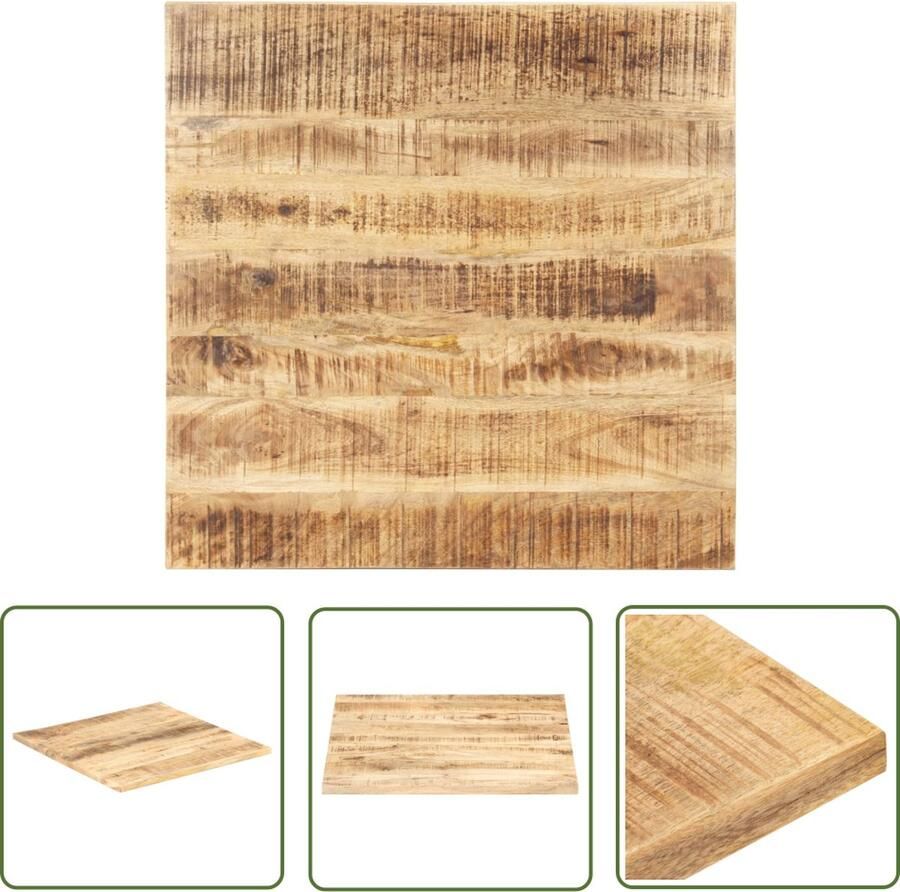 The Living Store Tafelblad Mangohout 70x70 cm IndustriÃle look Tafeltblad Mangohout Industrieel Design Tafelblad Kopen Vintage Tafelblad - Foto 2