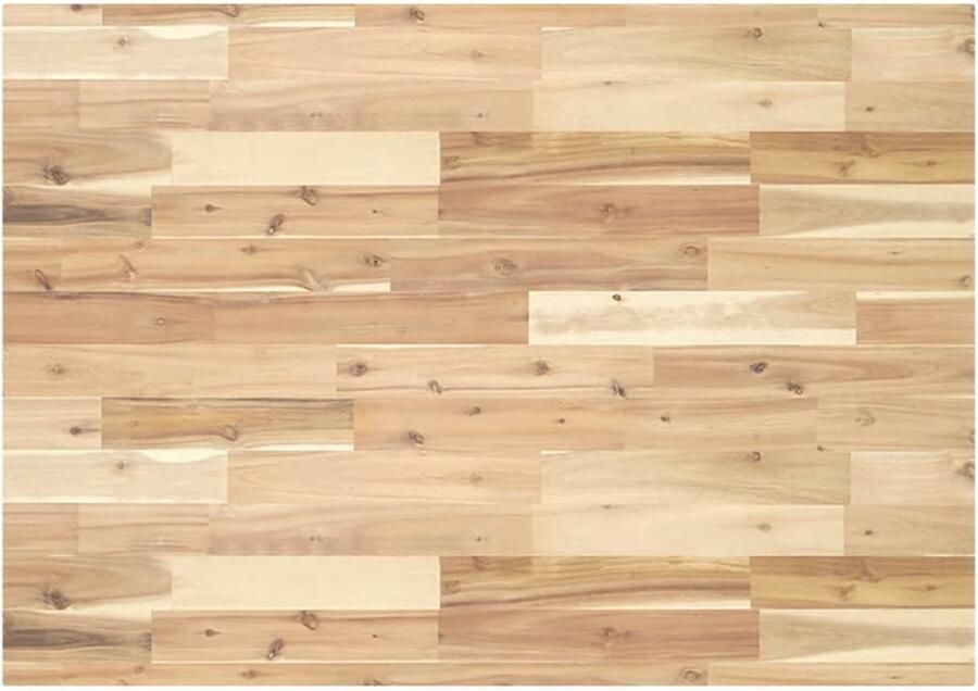 The Living Store Tafelblad Acaciahout 100 x 70 x 4 cm Rechthoekig Onbehandeld Tafeltblad Acacia Hout Rechte Vorm Eetkamertafel Tuintafel - Foto 2